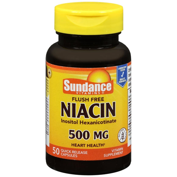 Sundance Flush Free Niacin 500 mg Capsules - 50 CP