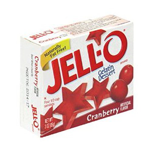 GELATIN JELLO CRANBERRY 24-3 OUNCE