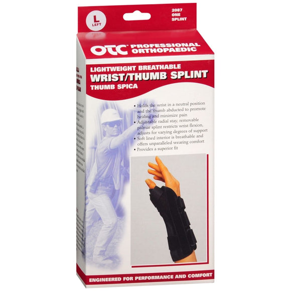 OTC Professional Orthopaedic Lightweight Breathable Wrist/Thumb Splint L Left 2087 - 1 EA