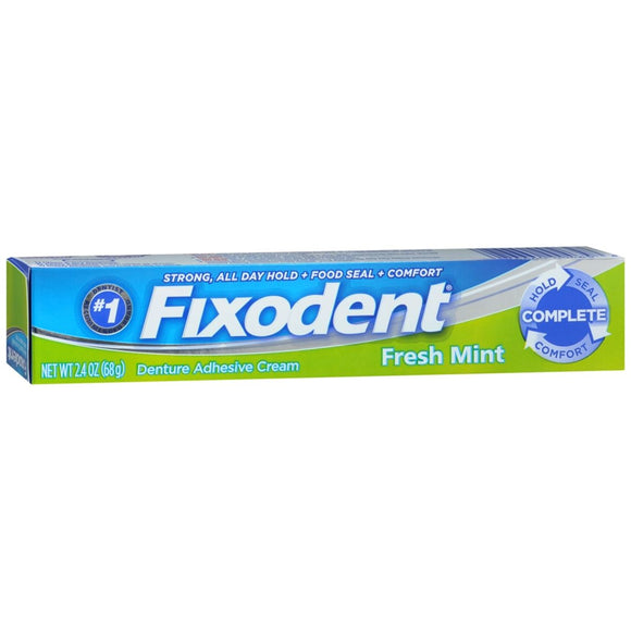 Fixodent Denture Adhesive Cream Fresh Mint - 2.4 OZ