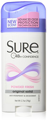 SURE POWDER FRESH Original Solid Antiperspirant DeodorantNet Wt 2.7 oz (76 g)