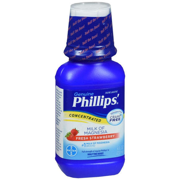 Phillips' Concentrated Milk of Magnesia Liquid Fresh Strawberry - 8 OZ