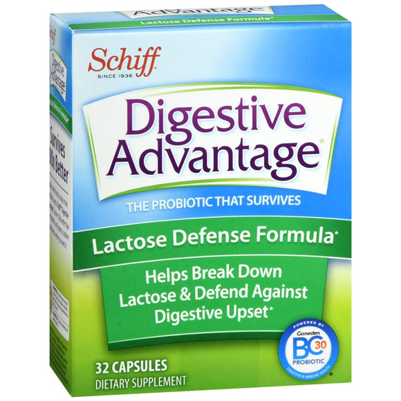 Schiff Digestive Advantage Lactose Defense Formula Capsules - 32 CP