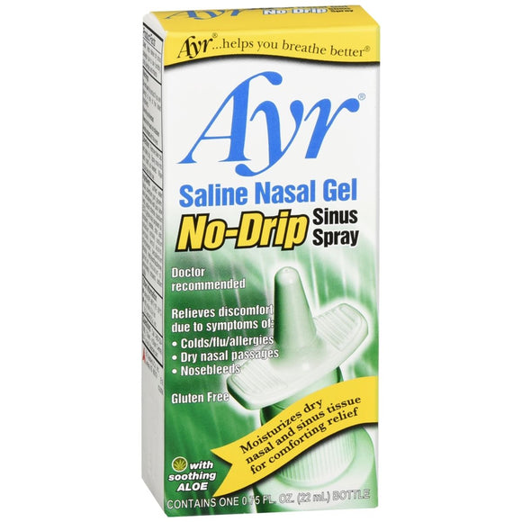 Ayr Saline Nasal Gel No-Drip Sinus Spray - 0.75 OZ