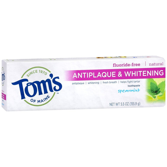 Tom's of Maine Natural Antiplaque & Whitening Toothpaste Spearmint - 5.5 OZ