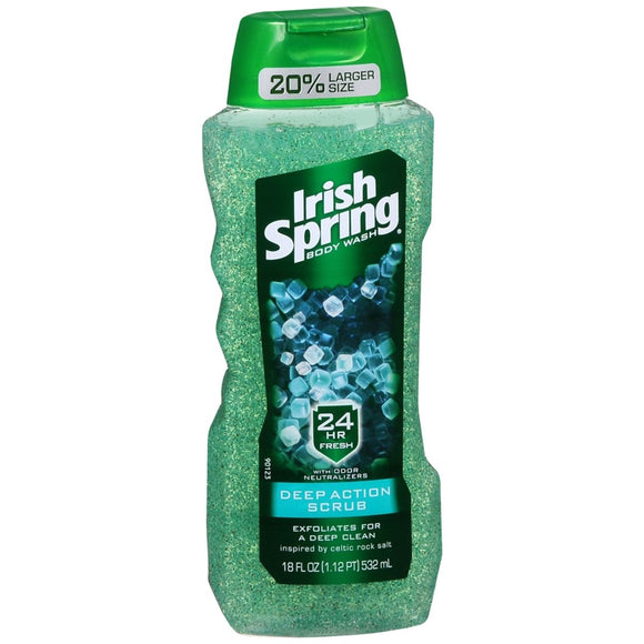 Irish Spring Body Wash Deep Action Scrub - 18 OZ