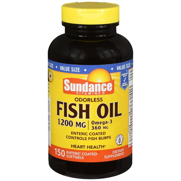 Sundance Vitamins Odorless Fish Oil 1200 mg /Omega-3 360 mg Softgels - 150 CP