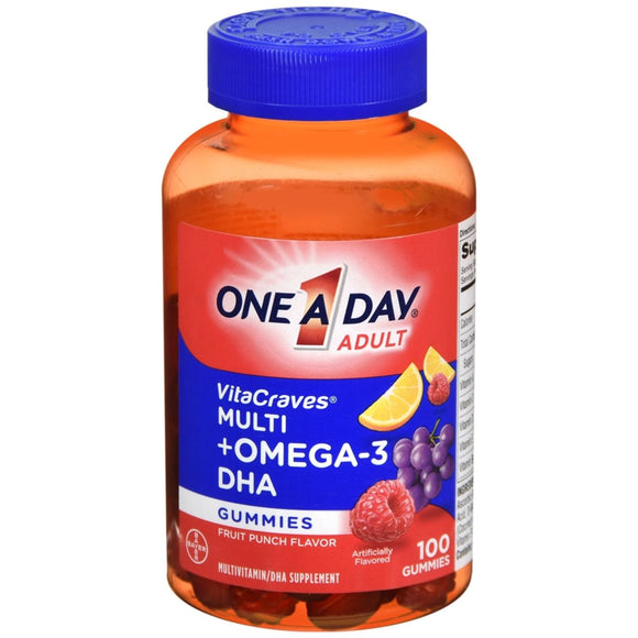 One A Day VitaCraves Fruit Punch Adult Multivitamin Gummies, 100 count