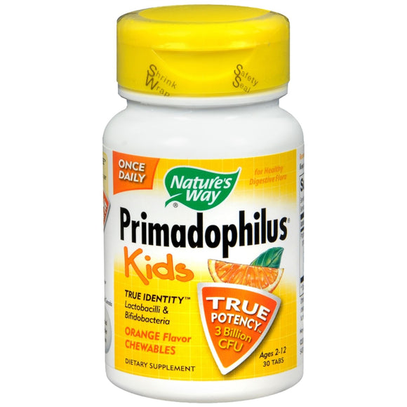 Nature's Way Primadophilus Kids Chewables Orange Flavor 30 tb