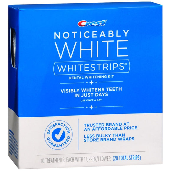 Crest Noticeably White Whitestrips Dental Whitening Kit - 10 EA