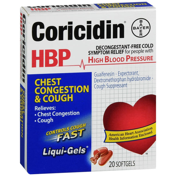 Coricidin HBP Chest Congestion & Cough Liqui-Gels - 20 CP